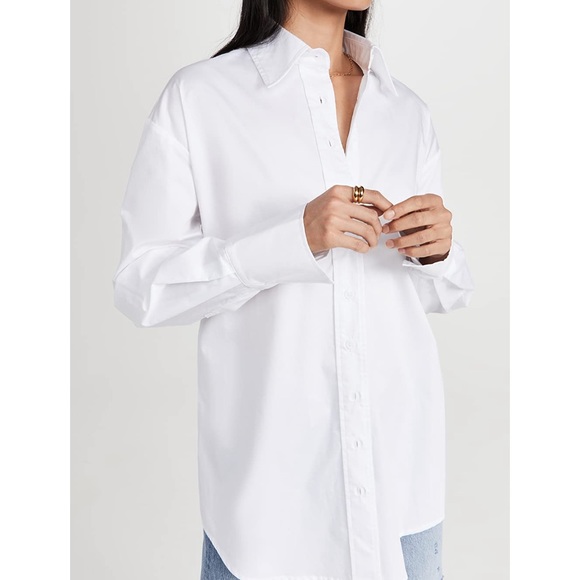 Ser.o.ya white Mel Top 👻 tie back button up shirt - Picture 3 of 9